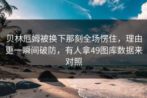 贝林厄姆被换下那刻全场愣住，理由更一瞬间破防，有人拿49图库数据来对照