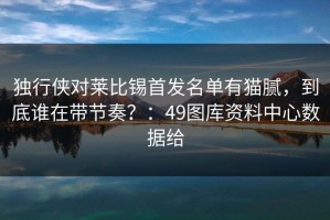 独行侠对莱比锡首发名单有猫腻，到底谁在带节奏？：49图库资料中心数据给