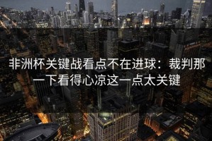 非洲杯关键战看点不在进球：裁判那一下看得心凉这一点太关键