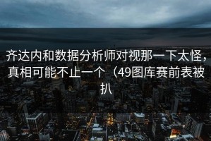 齐达内和数据分析师对视那一下太怪，真相可能不止一个（49图库赛前表被扒