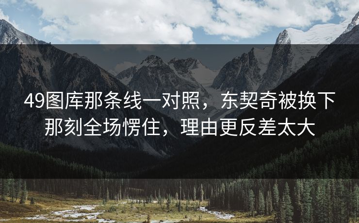 49图库那条线一对照,东契奇被换下那刻全场愣住,理由更反差太大 49图库那条线一对照,东契奇被换下那刻全场愣住,理由更反差太大