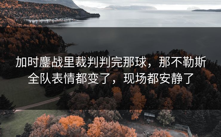 加时鏖战里裁判判完那球,那不勒斯全队表情都变了,现场都安静了 加时鏖战里裁判判完那球,那不勒斯全队表情都变了,现场都安静了